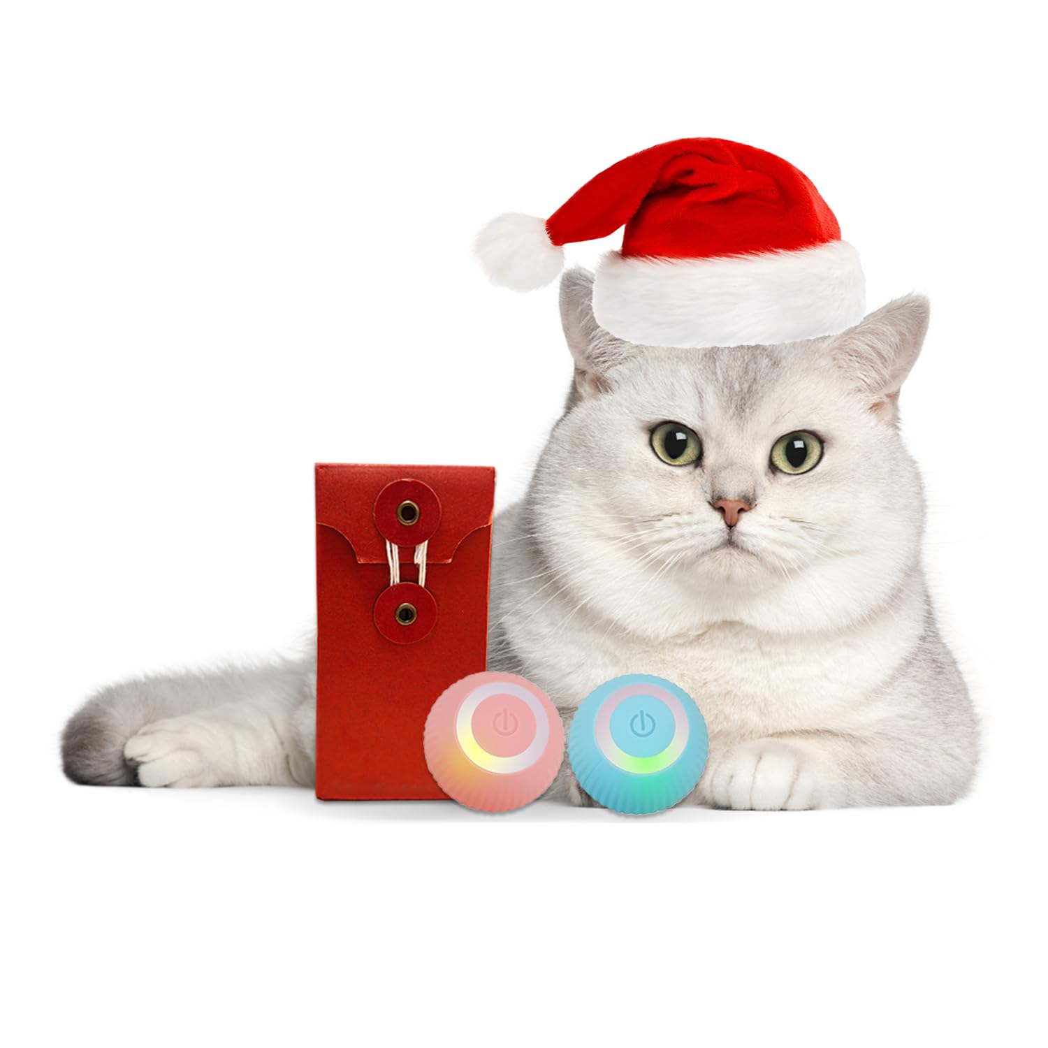 Found Notice Cat Ball Toy, Interactive Cat Toys, Automatic Motion Activated Moving Ball Hide and Seek Game for Indoor Exercise?Gifts for Halloween Christmas