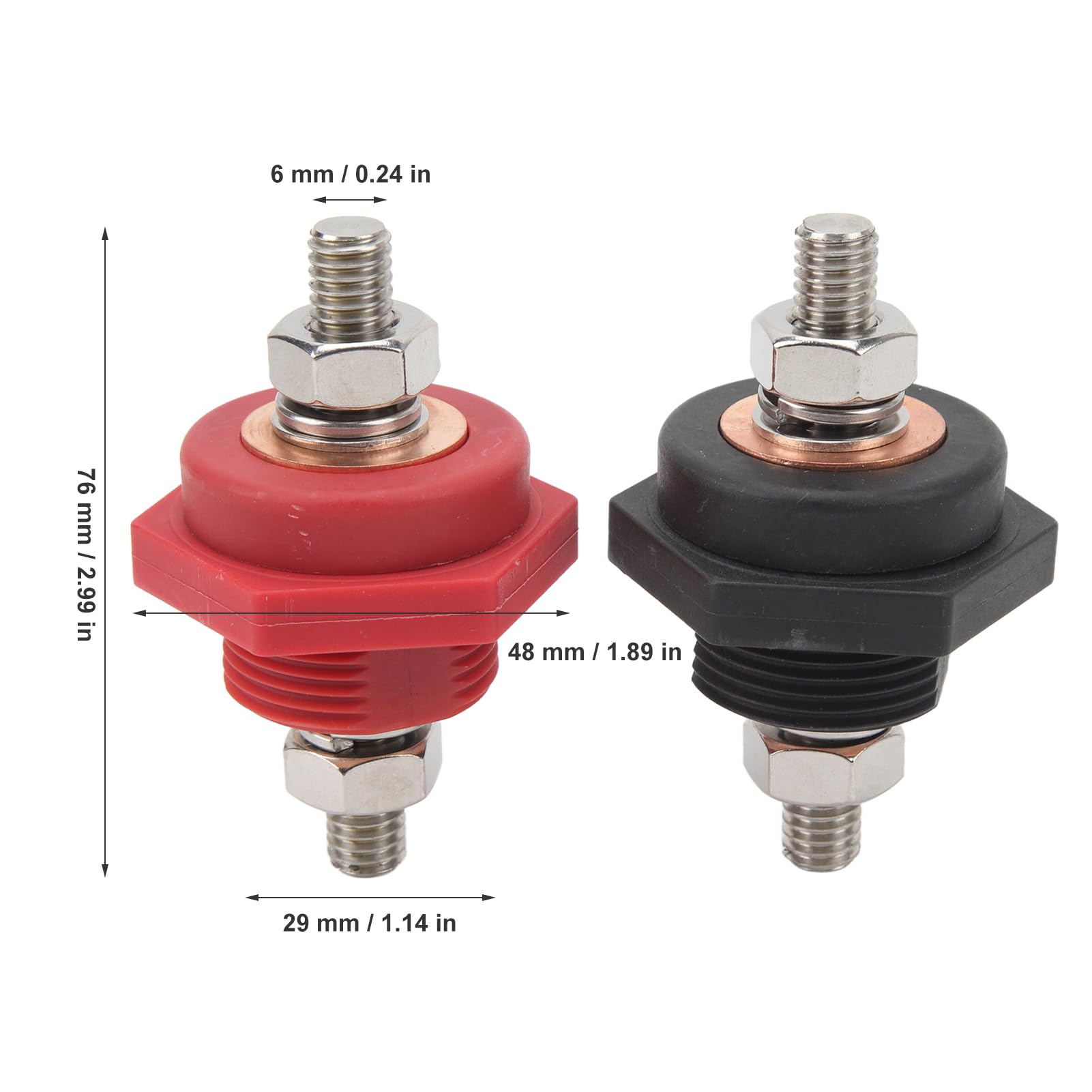 Connecteur de borne de batterie, Boulon 3/8 pouces, Cuivre DC12V pour