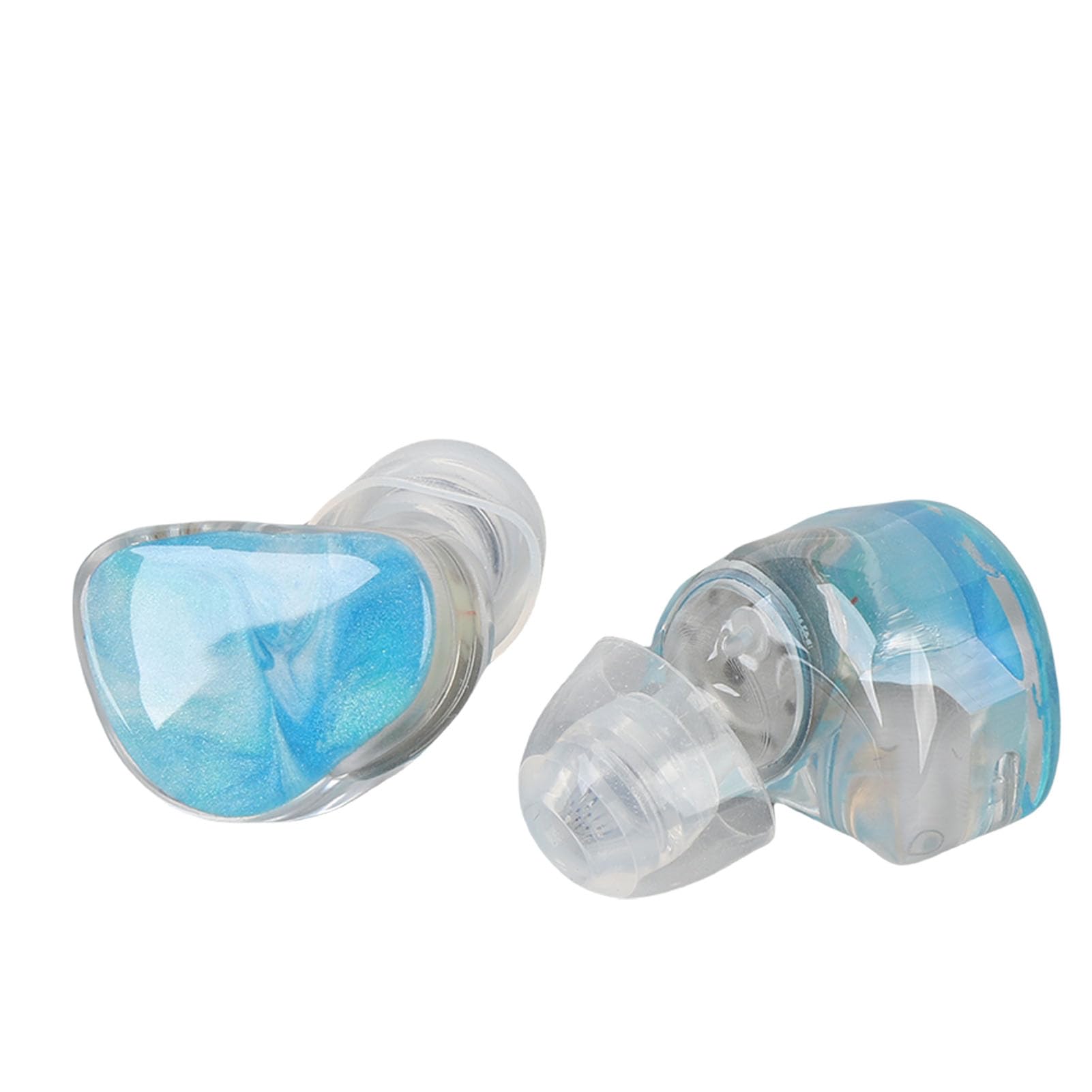 IEM-Ohrhörer mit Angenehmem, Ausgewogener HiFi-Armatur, Geräuschunterdrückung, 3,5-mm-Stecker und 1,2 M Kabel, für Musiker, Sänger, Bühnen, Studios (hellblau)