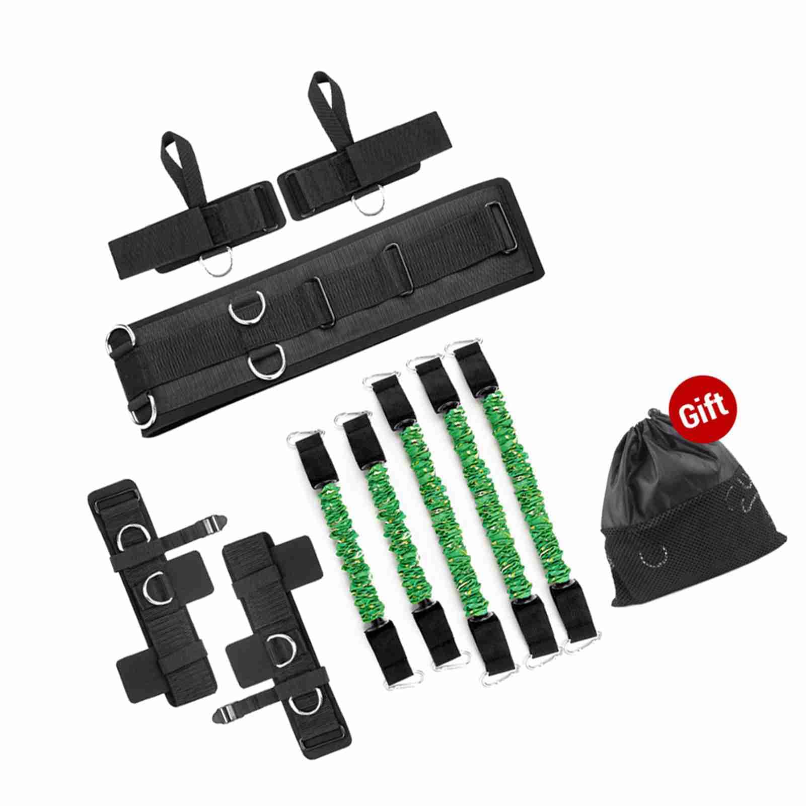 Ausla Set di Fasce Resistenti Alla Boxe, Trainer di velocità in Materiale TPE per Allenamento Completo del Corpo, Fasce Regolabili per Utenti di Boxe Muay Thai Karate