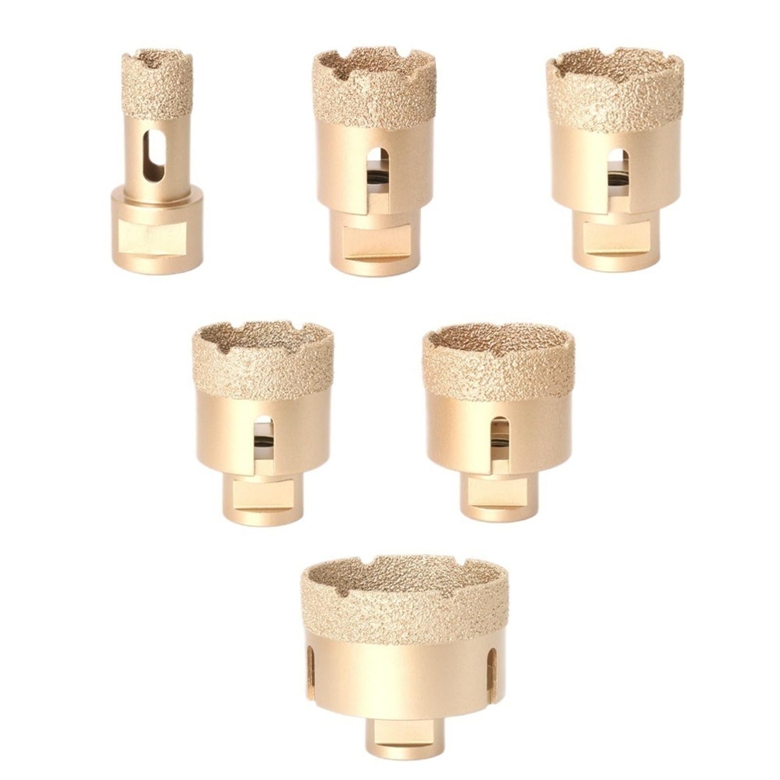 M14 Fil Diamant Sec Brasé Sous Vide Forage Noyau Forets Ensemble Porcelaine Tasse Scie Carreaux Granit Marbre Trou Scie Outils 5/6/8 Pièces(6Pcs)