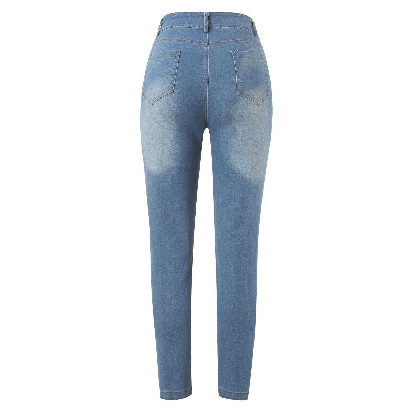 Damen Cargohosen Jeans Damen High Waist Stretch Hose Damen Slim Fit Jeans Damen mit hohem Bund und Po-Pushup Effekt Damen Jeans Stretch Hose Weite Jeans Damengeschenk