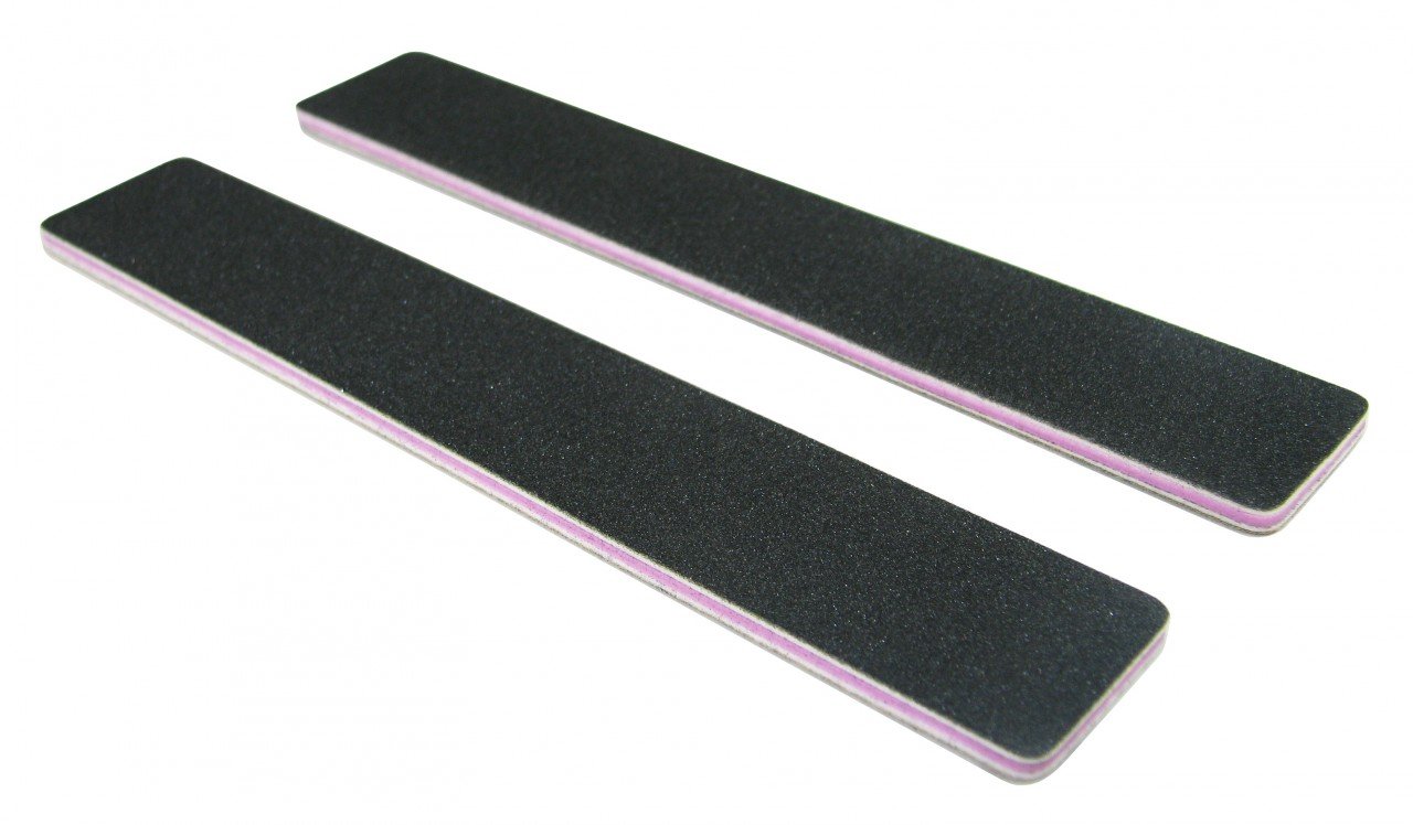 Standard Black 80/80 (Lav Ctr) 1-1/8" Wide Washable Jumbo Nail File 12 Pack