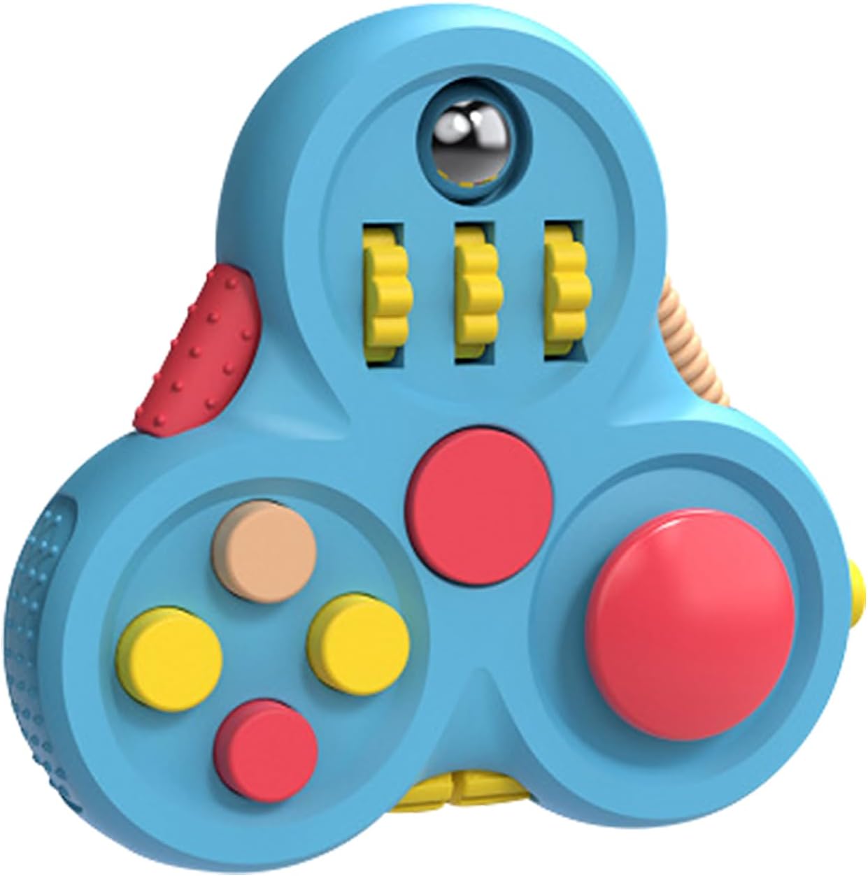 Rumyve Fidget Pad Toy – 1 Piece Hand Spinner with 11 Functions, Stress Reducer Game for Release Stress and Anxiety,Stress Relief, ADHD, ADD (Blue)