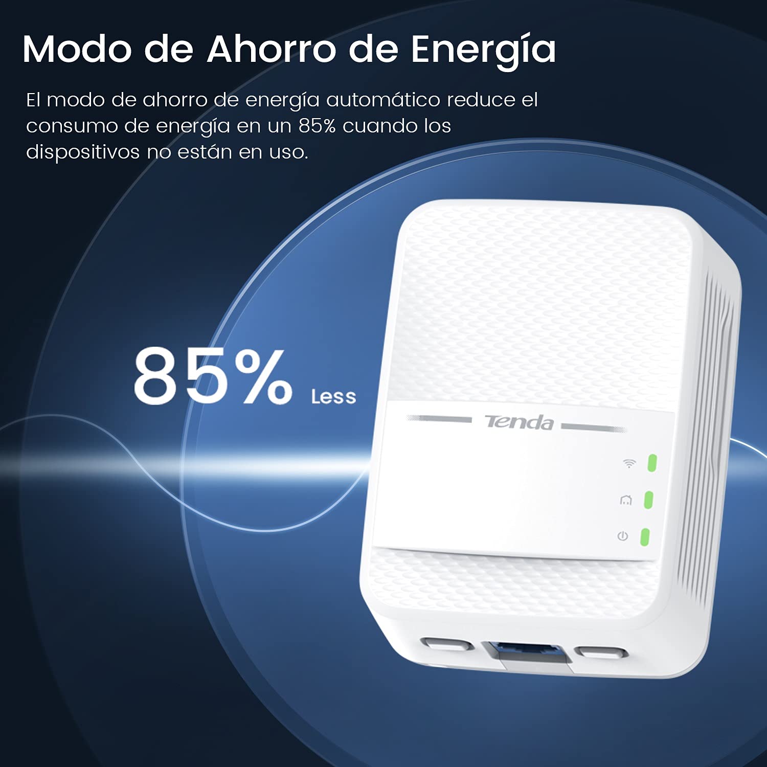 Tenda PH10 Kit PLC Wi-Fi 2 Adaptadores Powerline con Enchufe Repetidores de Red AC1200 en 2.4GHz/5GHz Gigabit Puerto