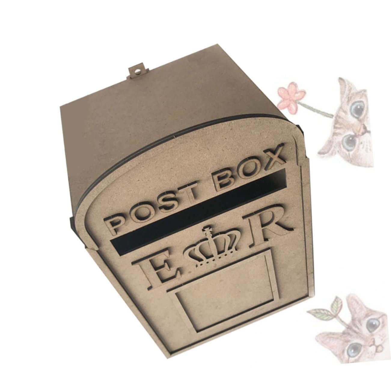 Gadpiparty Scatola Regalo Matrimonio in Legno DIY con Chiusura a Lucchetto | Colore Khaki, per Raccolta Biglietti Durante Matrimoni e Feste Gioiose, Design Originale