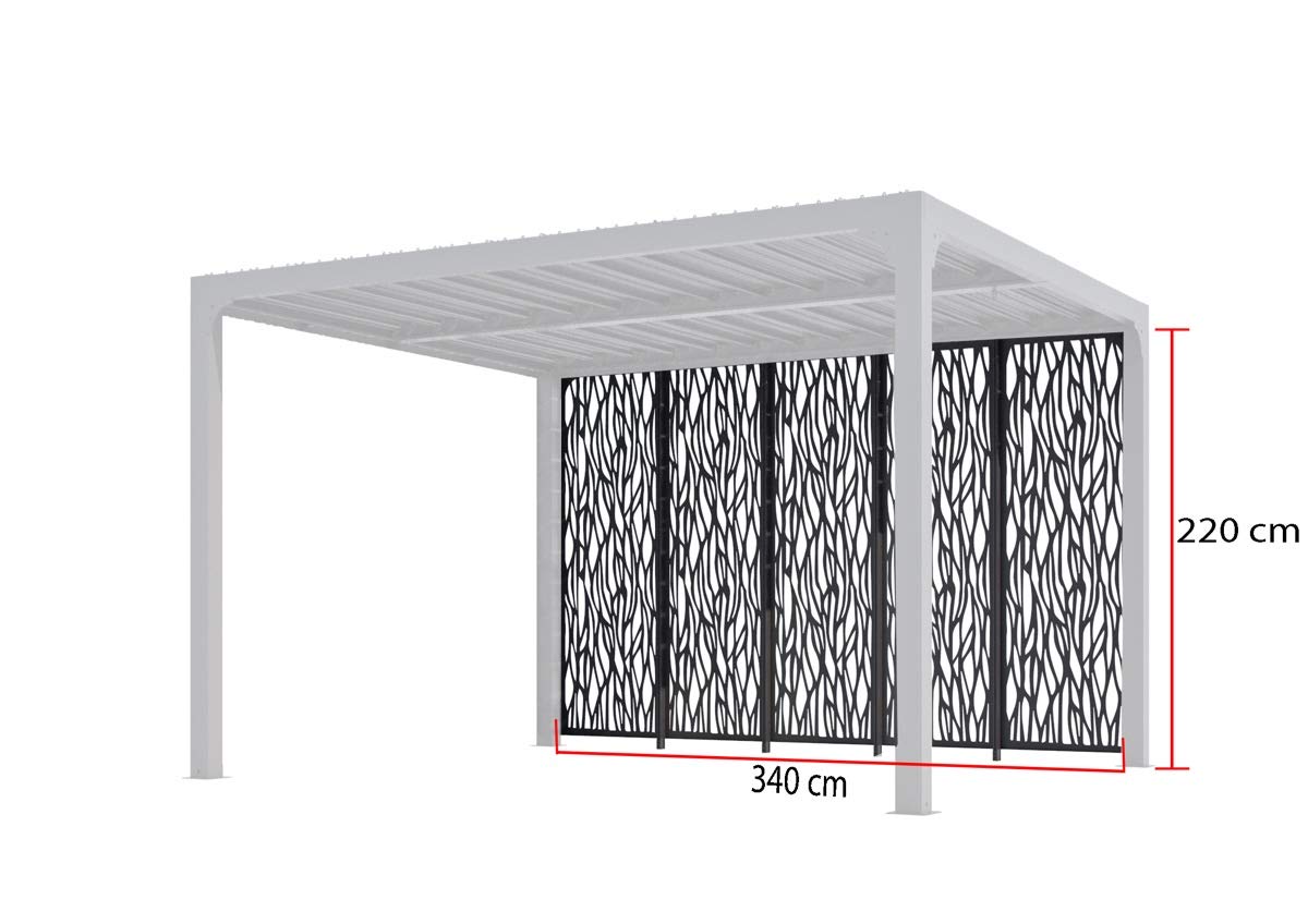 Panneaux Moucharabieh En Acier Pour Pergola Bioclimatique Per 3630 Bi Ou Per 3660 Bi - PERBIM36