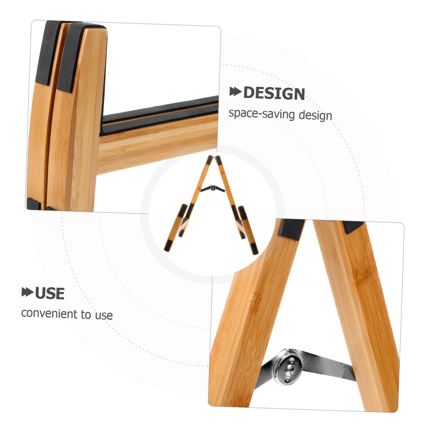 UKCOCO Supporto per Chitarra da Terra in Legno Marrone per Basso