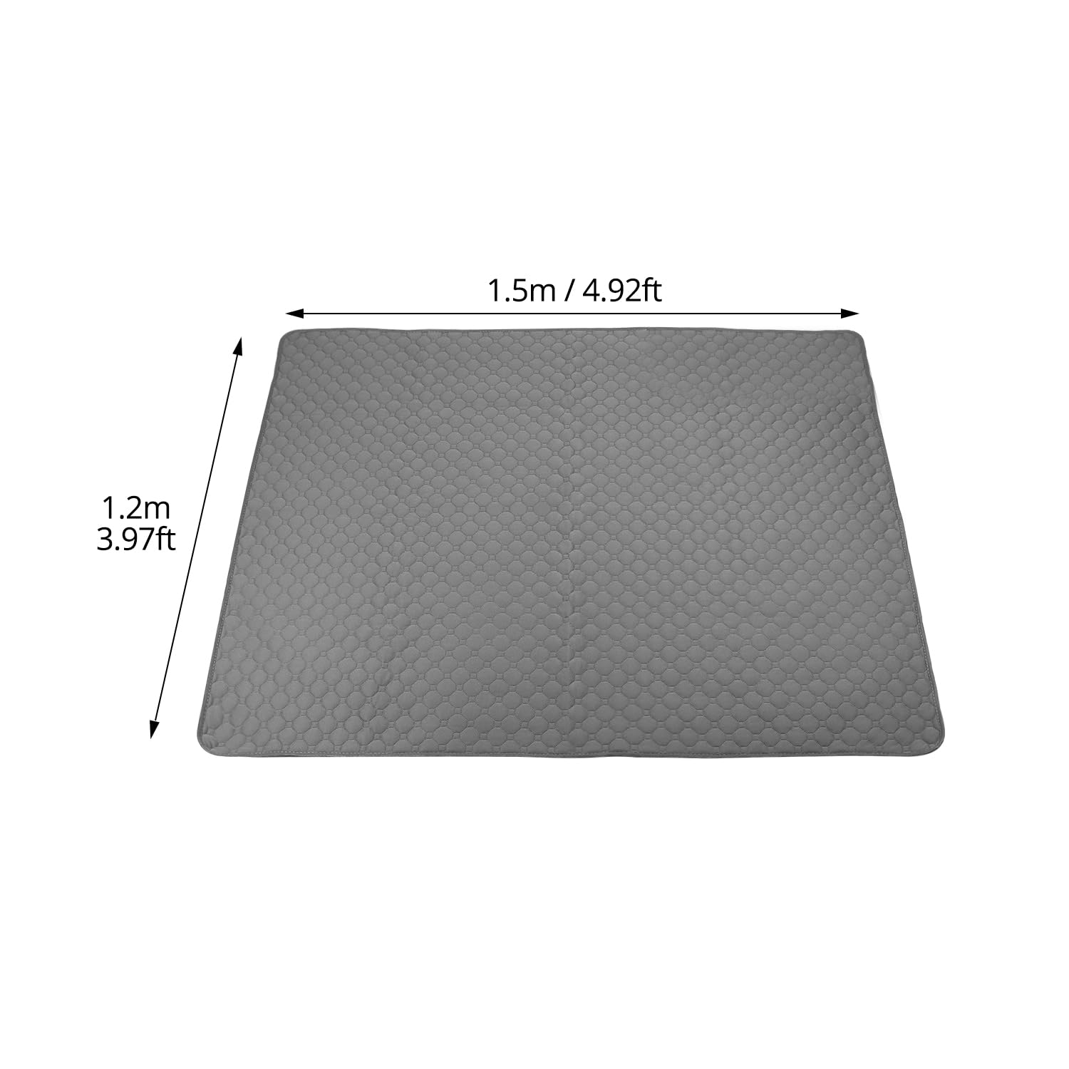 QWORK® Haustier-Urinunterlage Groß, Wiederverwendbare Urinierunterlagen 120x150 cm, Welpenunterlagen Waschbar, für Hunde, Katzen, Kaninchen