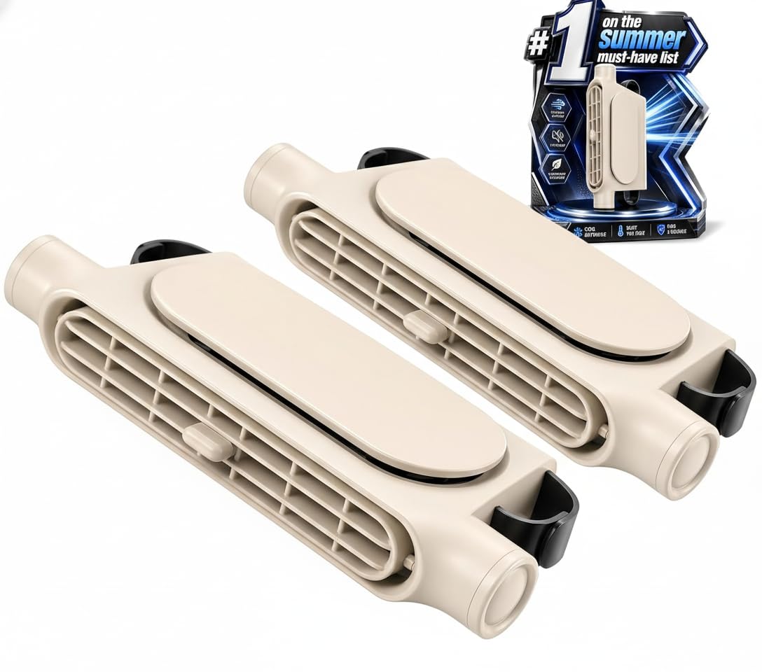 Photo 1 of VOOYVEX 2-Pack Car Seat Fan (Beige)
