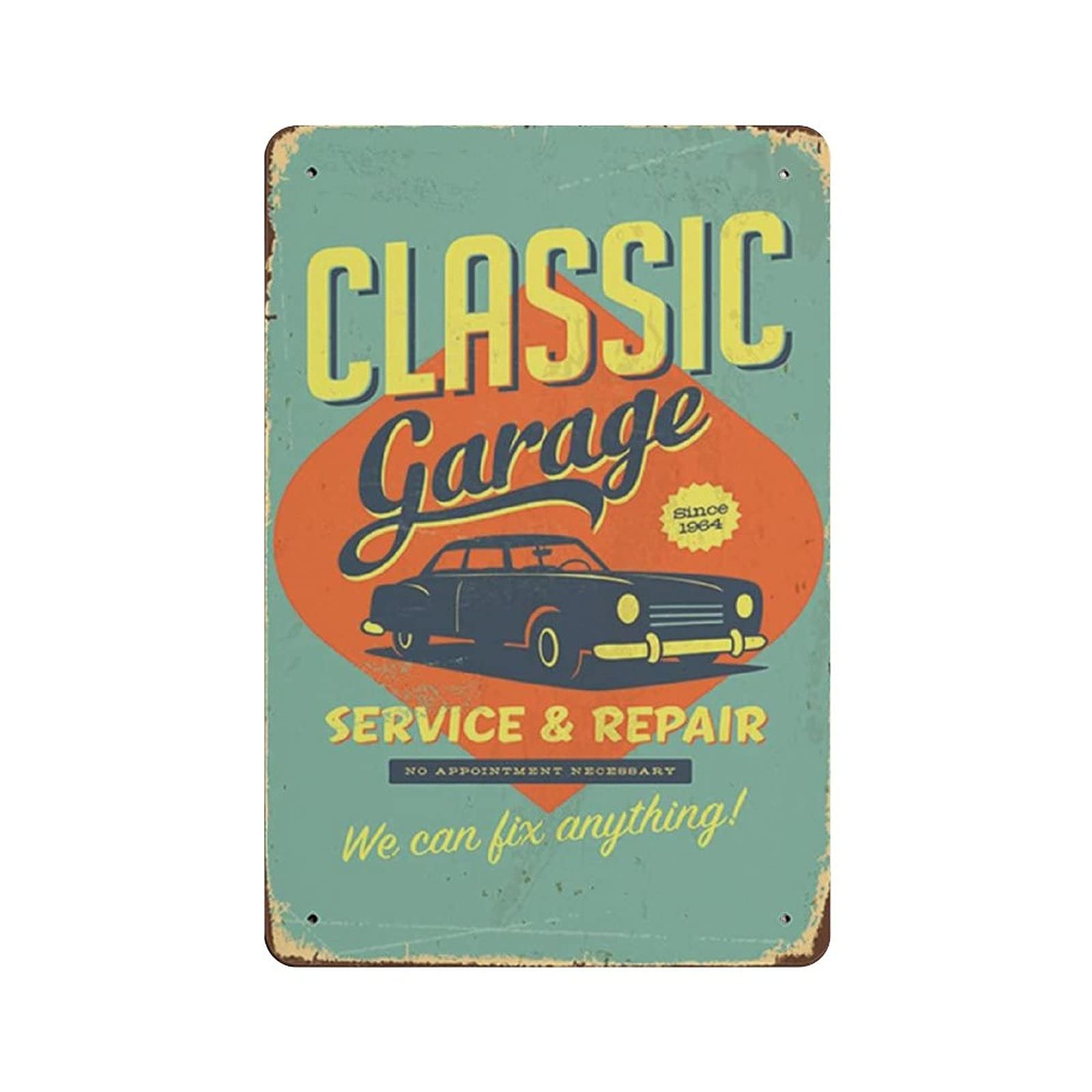 Metal Tin Sign Garage Service Repair Vintage Tin Poster Metal Sign Wall Decoration Country Kitchen Home Garage Decor 12"x8"