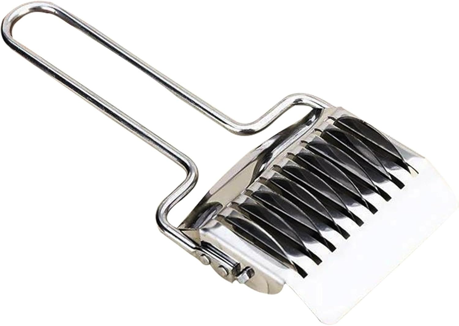Pasta Noodle Cutter, Stainless Steel Manual Pasta Spaghetti Maker, Dough Cutter for Homemade Noodles, Lattice Roller Garlic Ginger Herb Mincer for Kitchen Cooking Tools(COLOR:silver)