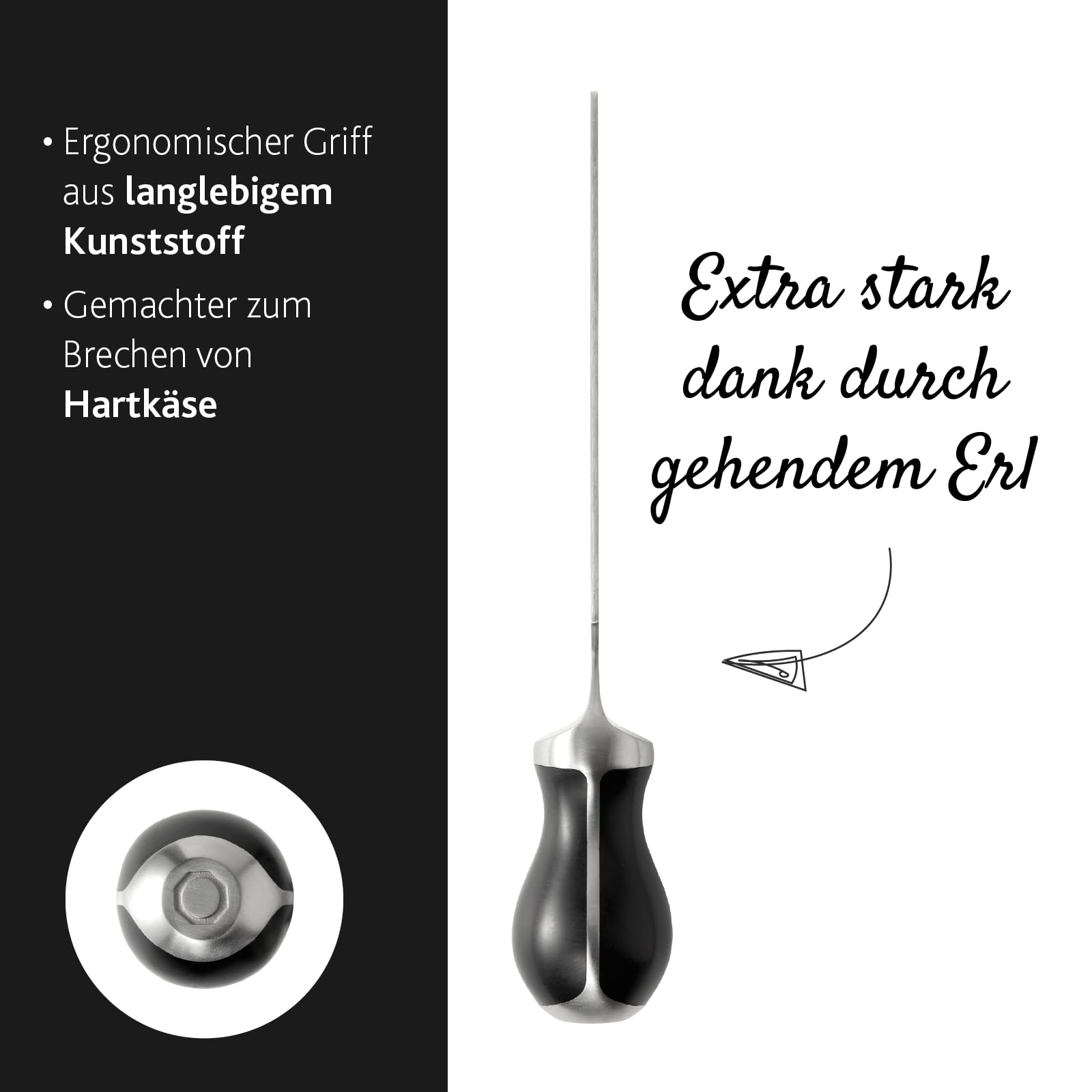 BOSKA Parmesanmesser PRO, 11 cm - Premium Qualität - Edelstahl - Für Hartkäse wie Parmesan - 1896 Kollektion