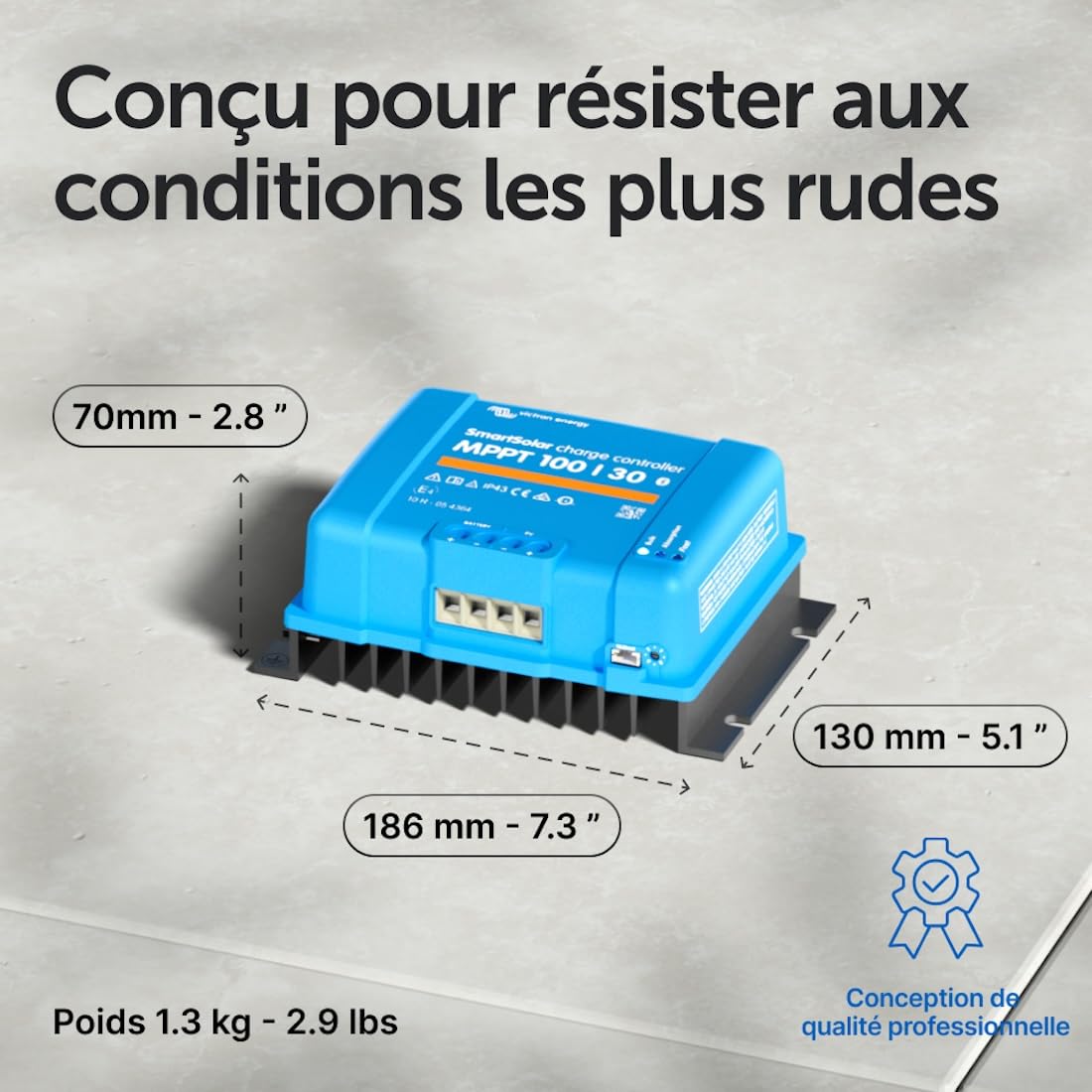 Victron Energy SmartSolar MPPT 100V 30 amp 12/24-Volt Contrôleur de Charge Solaire (Bluetooth)