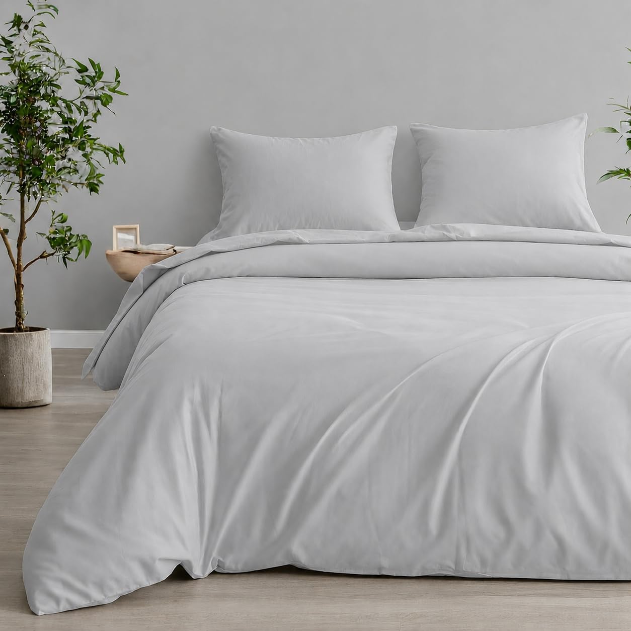 Luxury Cotton Duvet Cover - Queen Size Beige -11