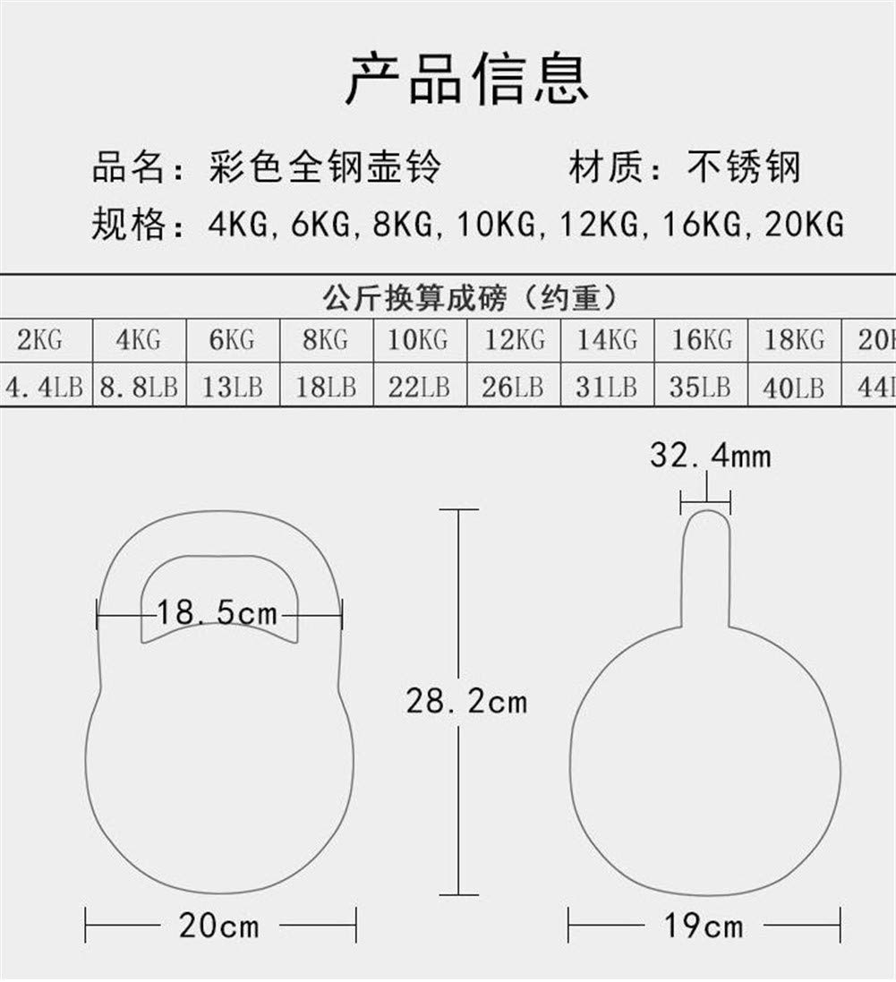 QAZXSW Premium Virgin Rubber Solid Cast Steel Kettlebell Weight
