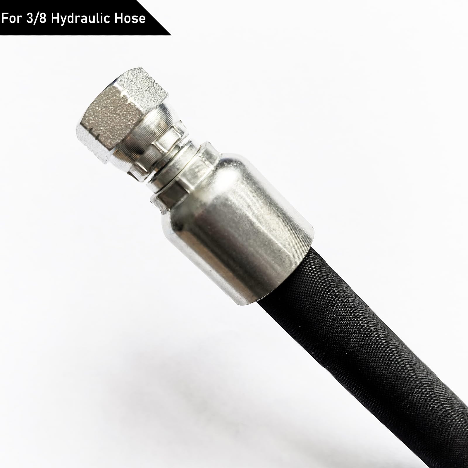 30 m Hydraulikschlauch mit 20 Stück 0,95 cm Armaturen | JIC 37° weibliche und NPTF-Stecker, Hydrauliköl flexibel, -20 ℃ bis 140 ℃, gewickelt, W.P.7685PSI