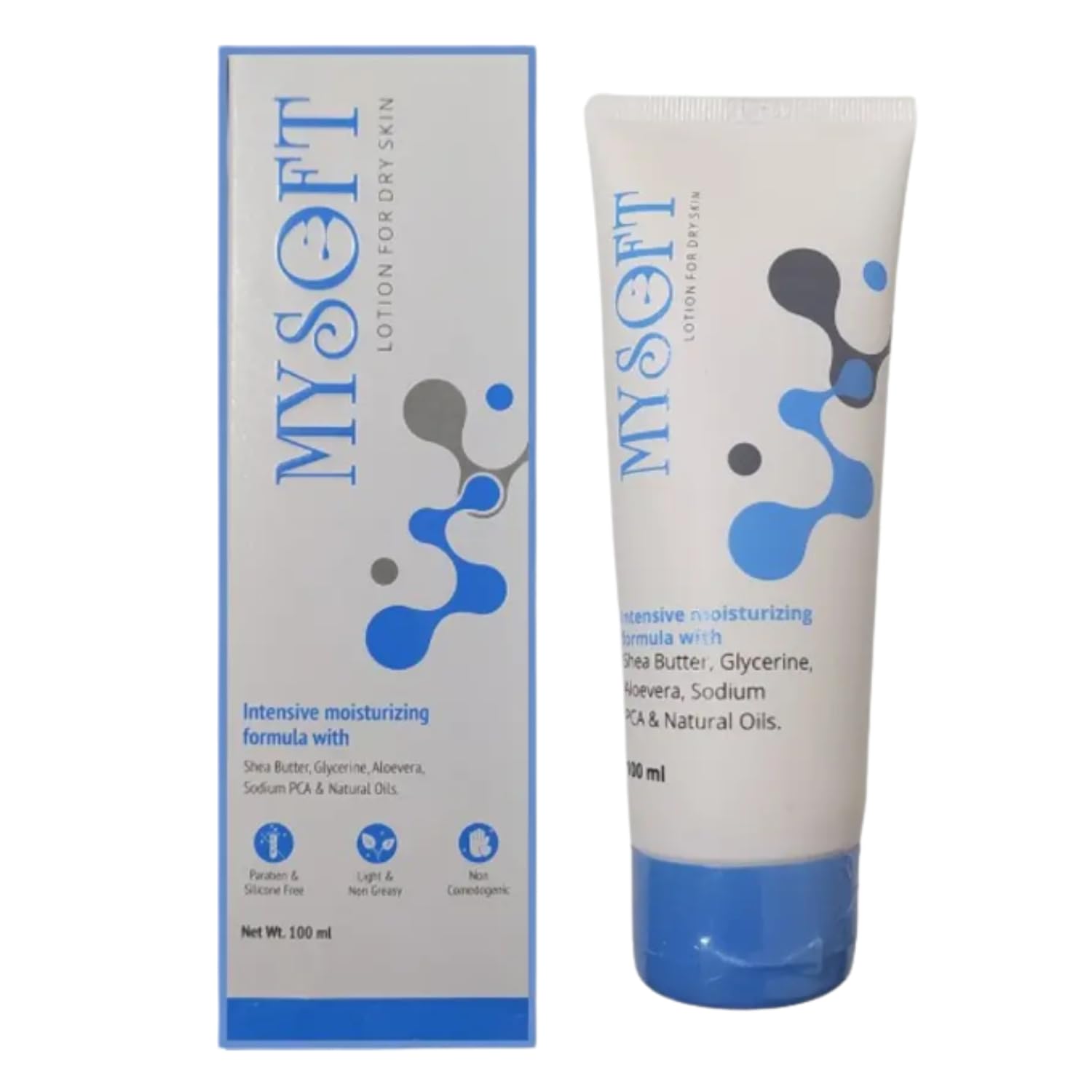 DermaShoap Ultimate Skin Defense: MySoft Intensive Moisturizing Lotion SPF 50 (100ml) - Protect with Confidence - Broad Spectrum UVA/UVB Protection, Water-Resistant Formula For Dry Skin