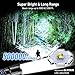 Blukar Taschenlampe LED Aufladbar, 500000 Lumen Extrem Hell Zoombare Taktische Taschenlampen Starke mit 5 Lichtmodi, IP67 Wasserdichte Flashlight Torch für Camping, Wandern, Outdoor, Angeln, Notfäll