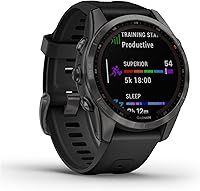 Vista 2 de Garmin Fenix 7S - Reloj inteligente de aventura de tamaño más pequeño, con capacidad de carga solar, resistente reloj para exteriores