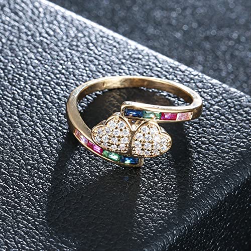 Bijoux en argent 925 de prestige avec bague géométrique rectangle et cœur