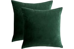 RainRoad Green Velvet Throw Pillow