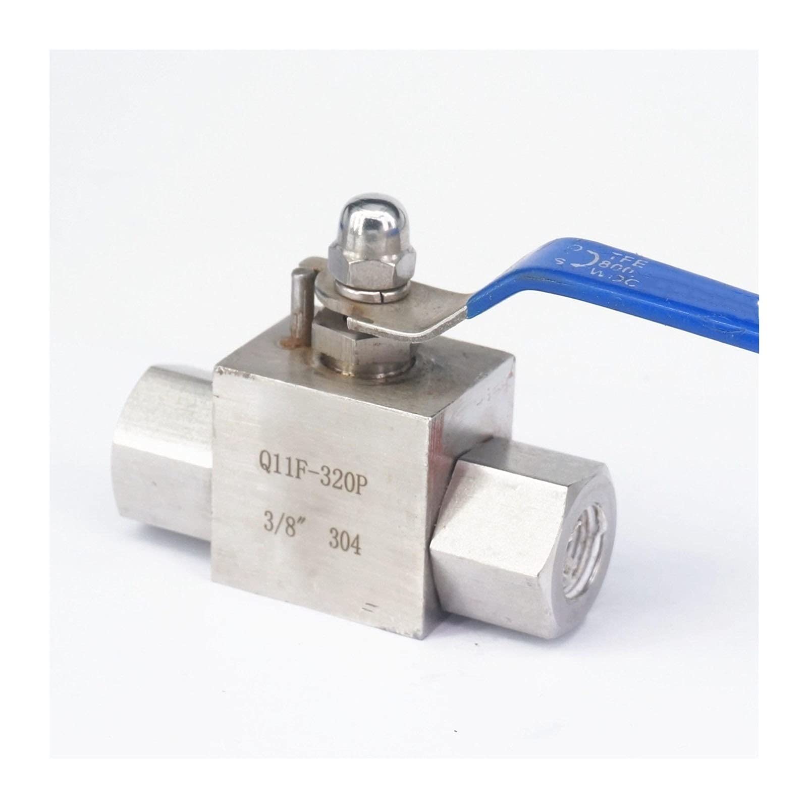 QRUYHBAJU 4500 PSI 3/8inch Female SS304 Stainless Steel Shut Off Ball Valve Water Gas Oil High Pressure
