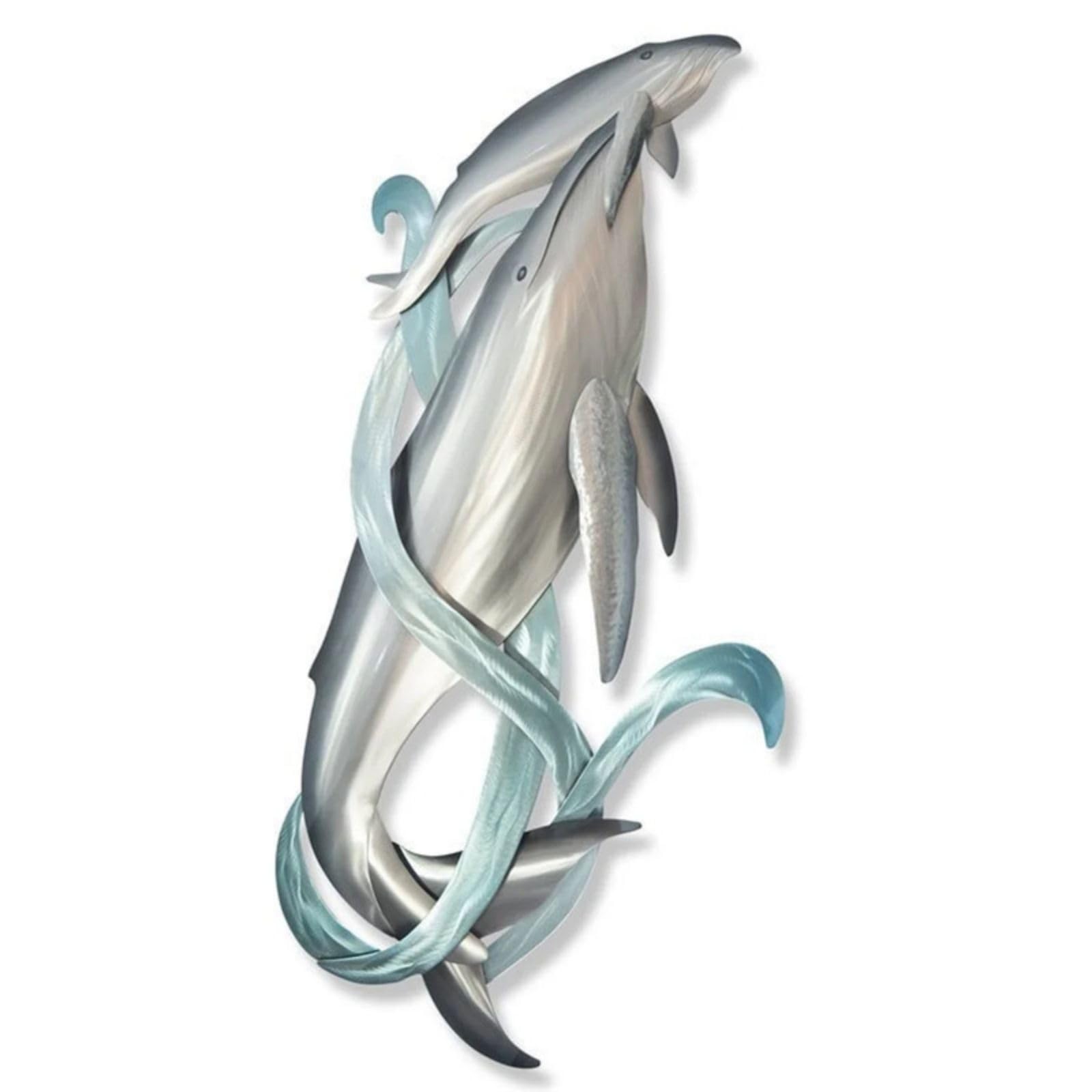 Bobbird - Silhouette Whale Tabletop Art Decoration, Indoor Iron Craft Ornament (7.87 inches x 18.11 inches)