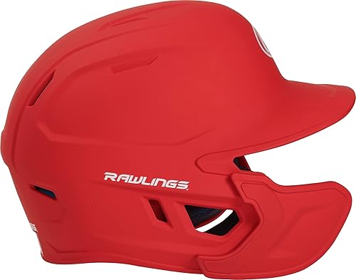 Miniatura 4 de Rawlings  Casco de bateo de béisbol MACH Adjust  Protector facial ajustable  Mate  Tamaños JR y SR  Varios colores