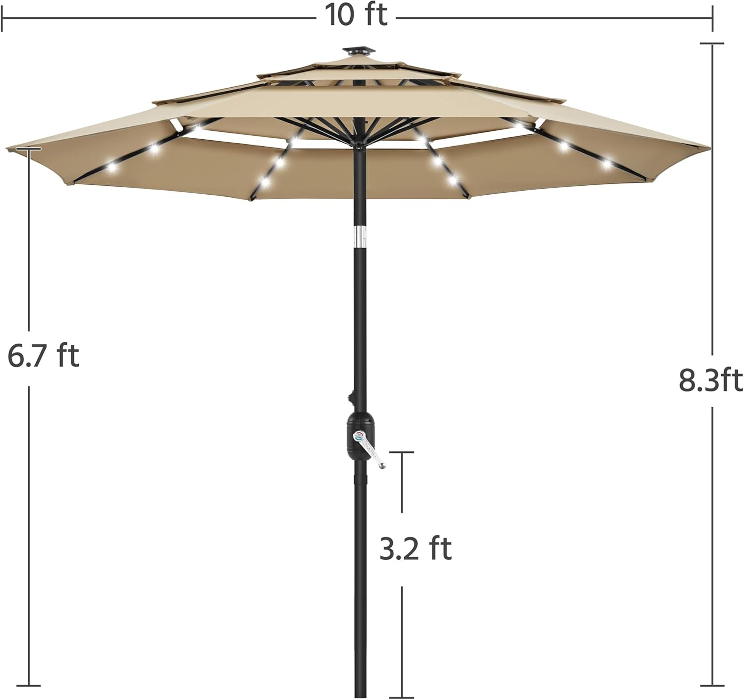 Shade & Style: Review of the Yaheetech 10ft Solar Patio Umbrella with LED Lights