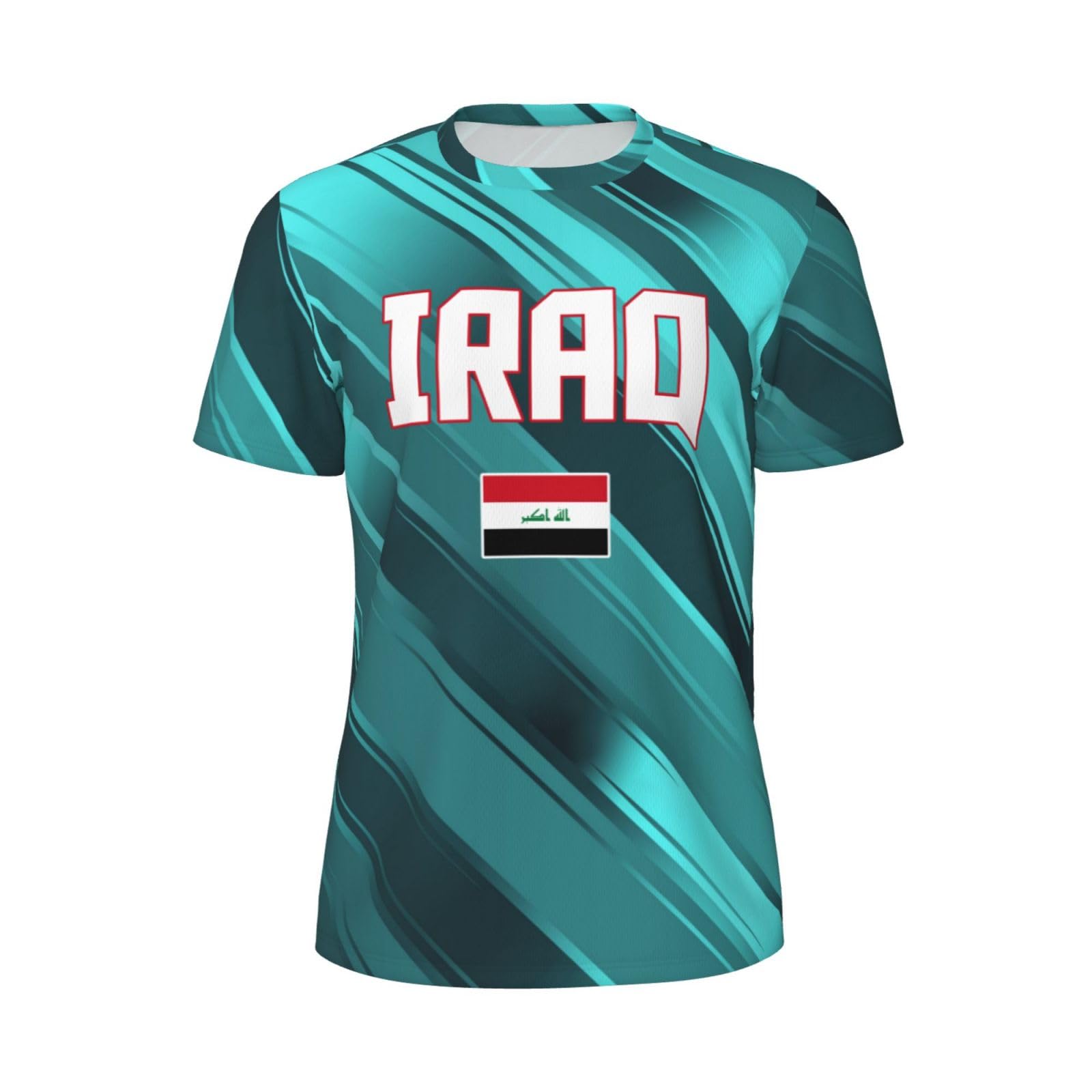 DABOYOZHZH Iraq Flag Cool Iraqans (49) Sports Jersey Mesh T-Shirt 3D Print for Running Cycling Soccer Tennis Fitness Climbing Shirts