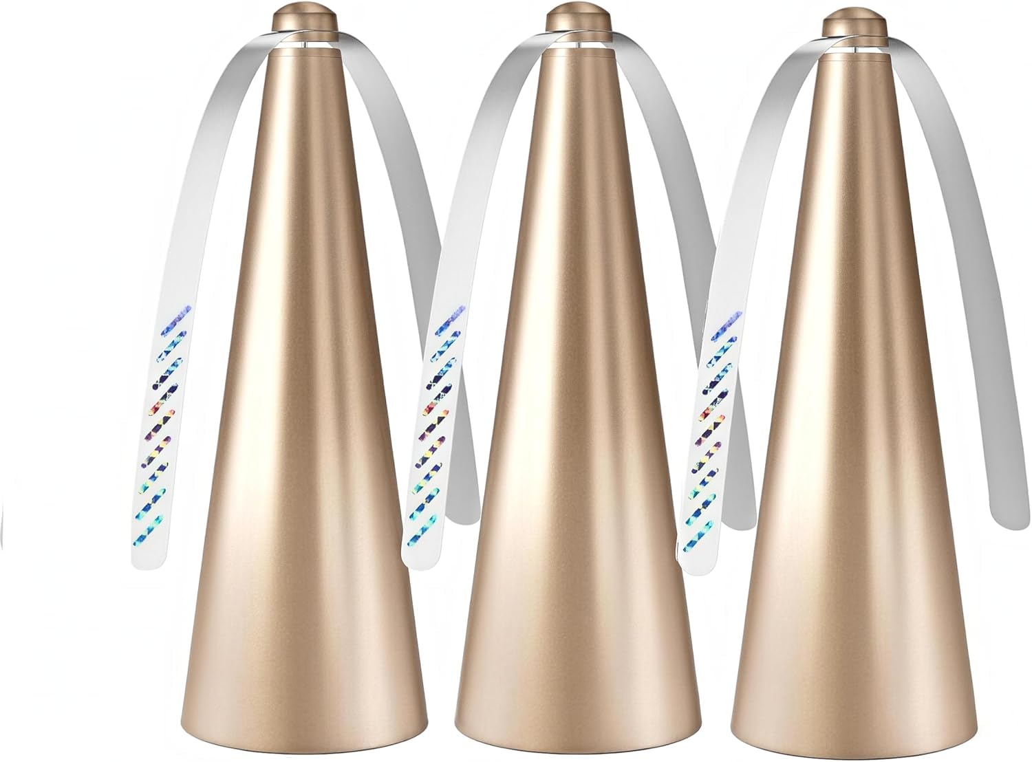 Photo 1 of Glovv Fly Fans for Tables, 3 Pack, Golden