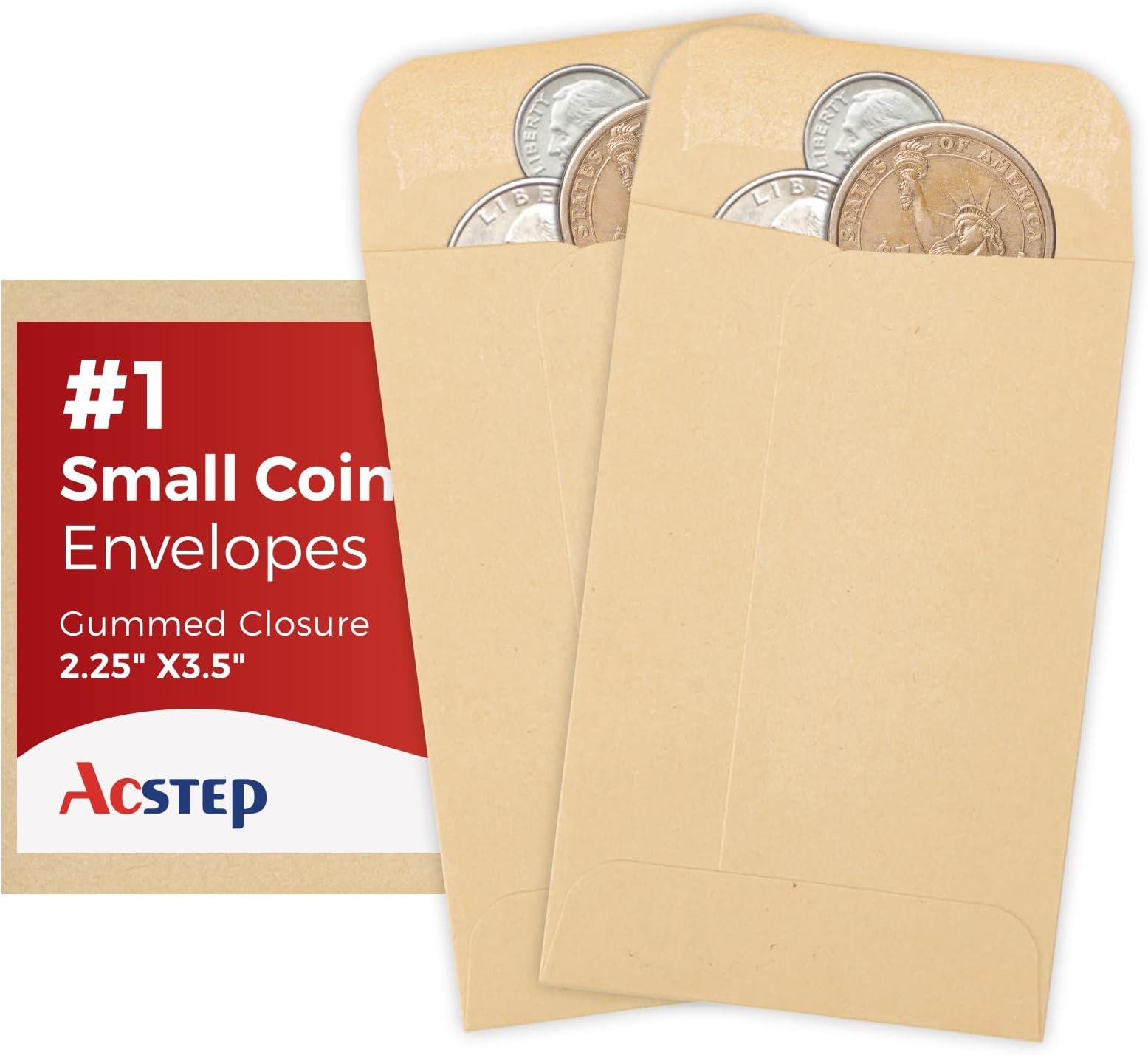 Raise Products 2.5"x2.5" Coin Envelopes Pregummed Flap