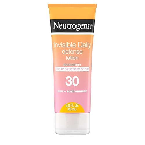 Neutrogena Invisible Daily Defense - Loción de protección solar SPF 30 de amplio espectro, sin oxibenzona y resistente al agua, protege contra daños