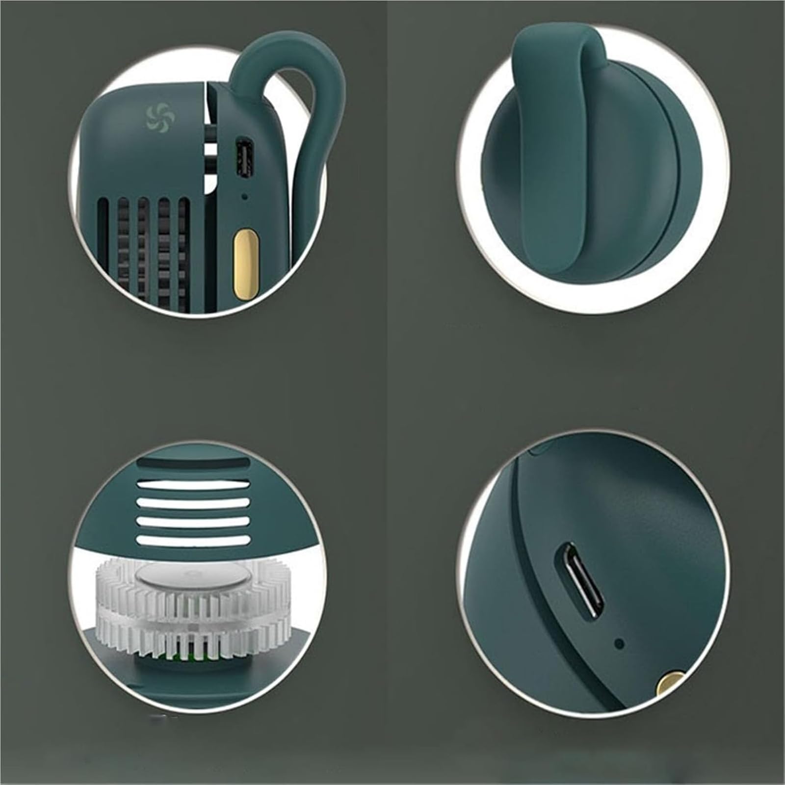 ZVD Mini Ventilatore Silenzioso Senza Pale, Ventilatore Portatile Silenzioso Mini Senza pale Con Clip, per Viaggio, Ufficio, Camicia, Regalo Estivo per Gli Amanti Del Tempo (Bianco sporco*2pcs)