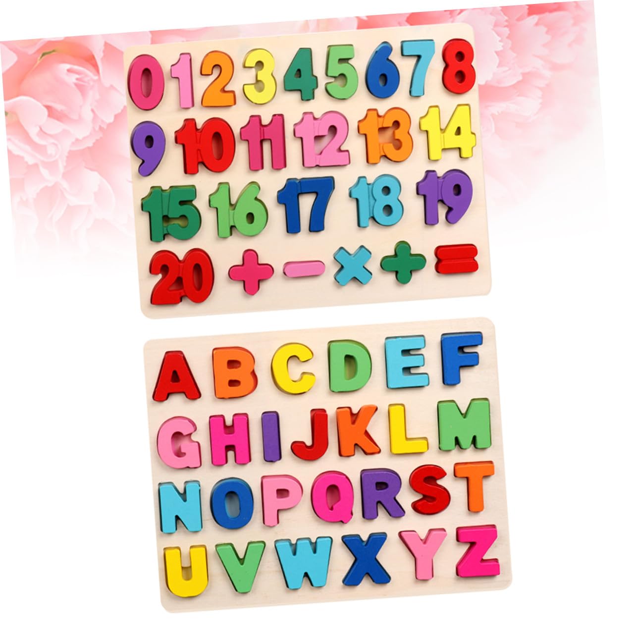 Puzzle Numeri e Lettere in Legno per Bambini, Gioco Didattico | Apprendimento Dell’addizione, Coordinazione Occhio-mano, Set 1 Pezzo per Uso Educativo