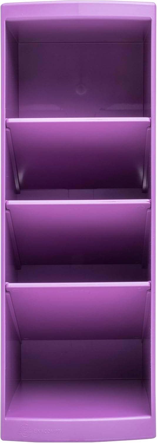 EXACOMPTA - Ref 681909D - 1 POP N'CO storage tower, 4 compartments, desk organizers for storing pens, brushes, small utensils - Dimensions 11 x 8.5 x 23 cm - Random
