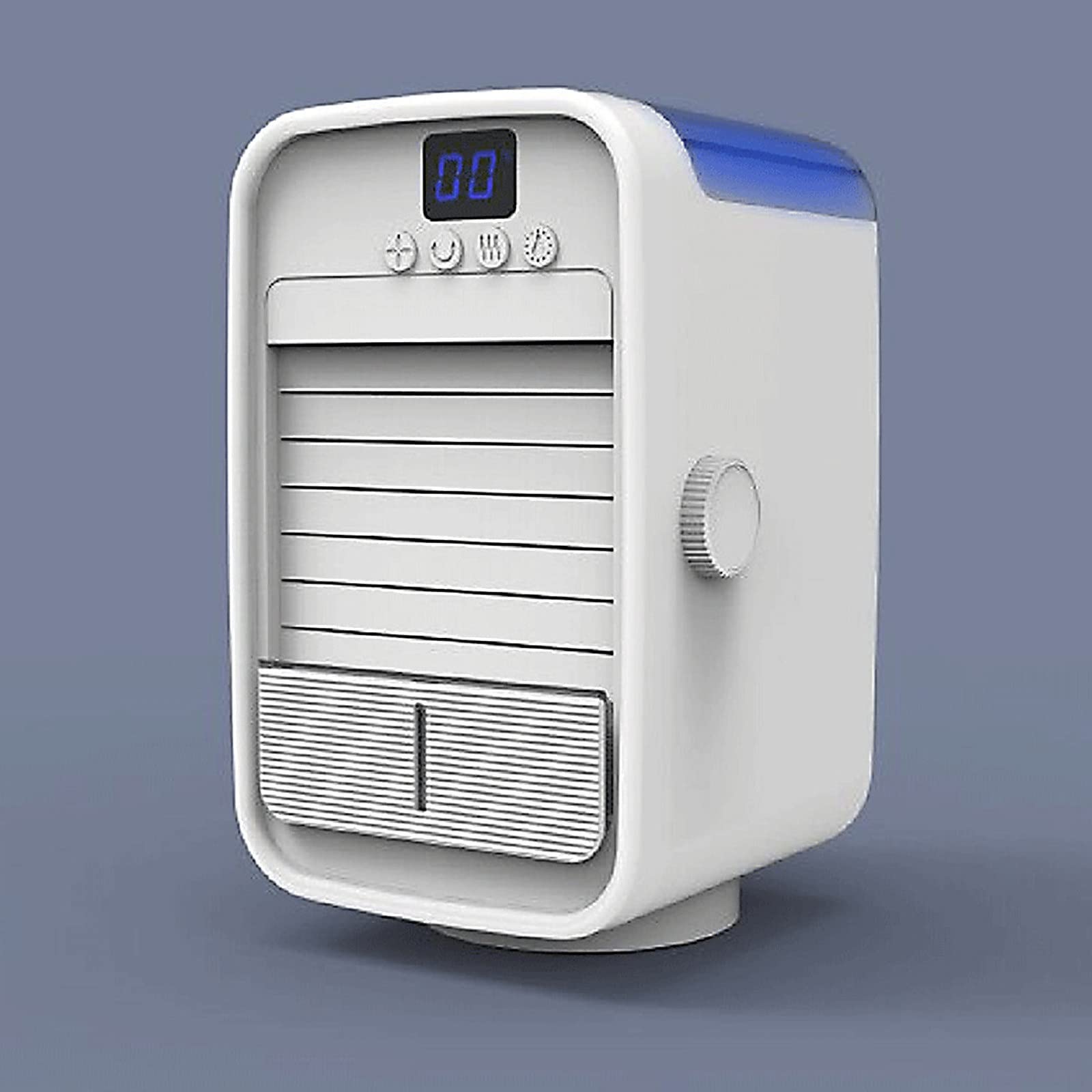Przenośny mini klimatyzator - wentylator biurkowy z nawilżaczem do osobistego chłodzenia i kontroli wilgotności, kompaktowy wentylator zimnego powietrza do użytku domowego lub biurowego