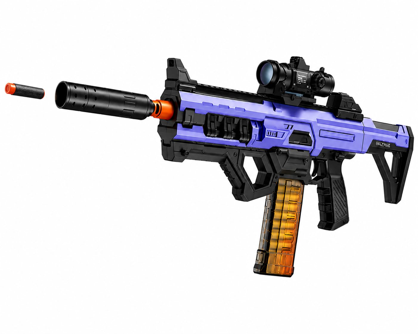 Scar-L Gun Toy for Kids, Automatic Blazestrom Soft Bullet Machine Gun for Boys, Realistic Shooting Playing Nerf Gun with Foam Bullet, Scope & Magazine Guns for Adults-image-7
