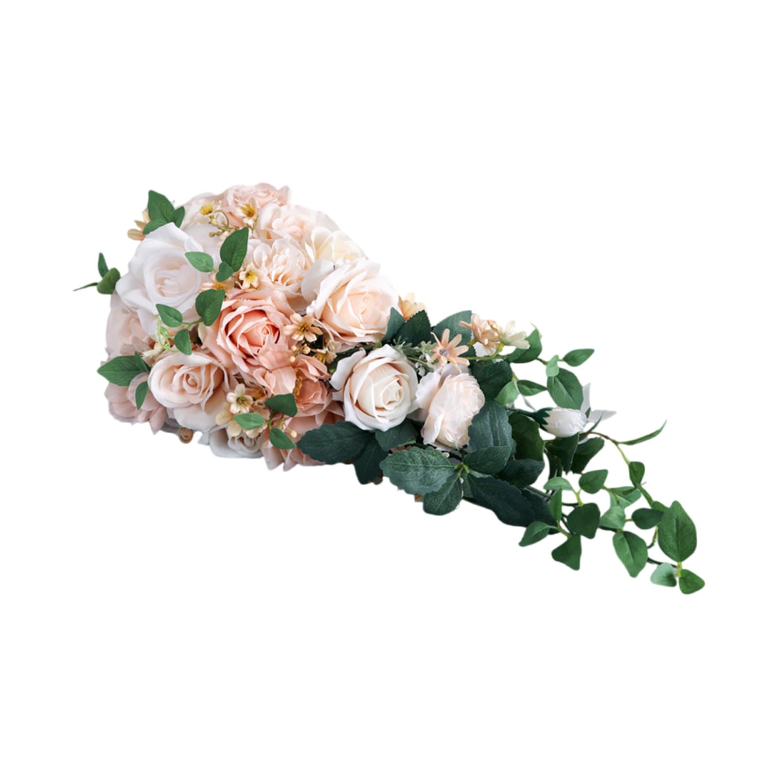 Ddujbtp Multicolor Luxurious Teardrop Silk Flower Bridal Bouquet Delicate Champagne Colored Teardrop Bridal Bouquet Accessory With Wedding Hand