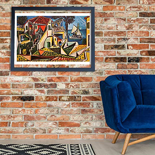Lámina Picasso Paisaje Mediterráneo Giclée con acabado premium semi brillante enmarcado 2