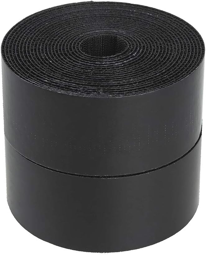 Denser 2 Inch Hook and Loop Tape Sticky Back - 5 Yards (15 Feet) - Strips Adhesive Heavy Duty Black Roll (2 inch * 15 ft)