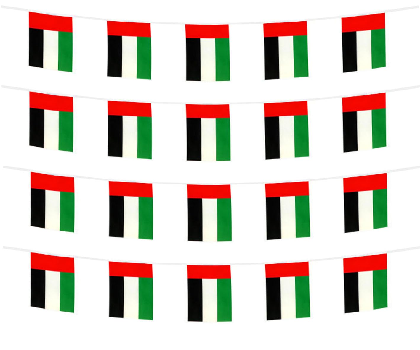 FFILL 20 Feet 20 Flags The United Arab Emirates Banner Flag , The United Arab Emirates) Mini Flag Small Banner, for Party, Shops and Bars Decorations, And International Day Celebrations .Asian