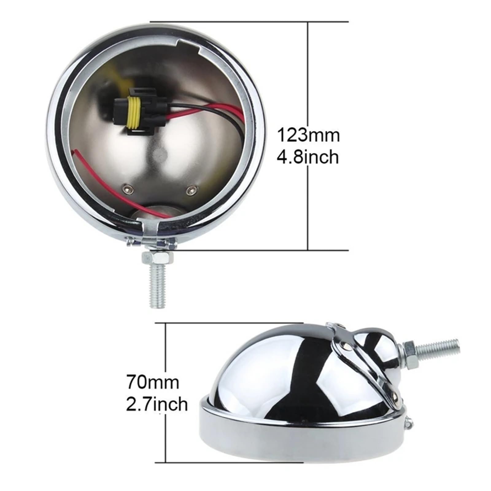 Moto Faro Fanale per Touring per Electra per Glide 4-1/2 "4.5 Pollici LED Ausiliario Spot Che Lampada della Luce con Alloggiamento Anello Staffa Montaggio
