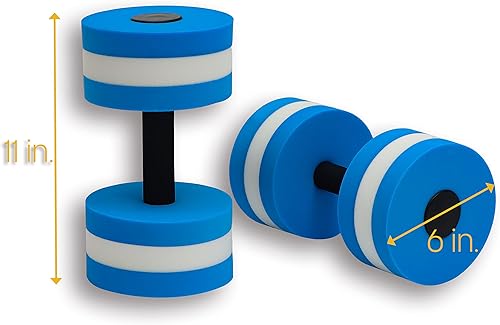 Miniatura 2 de Lightweight Aquatic Exercise Dumbells - Set of 2 Foam - for Water Aerobics - By Trademark Innovations