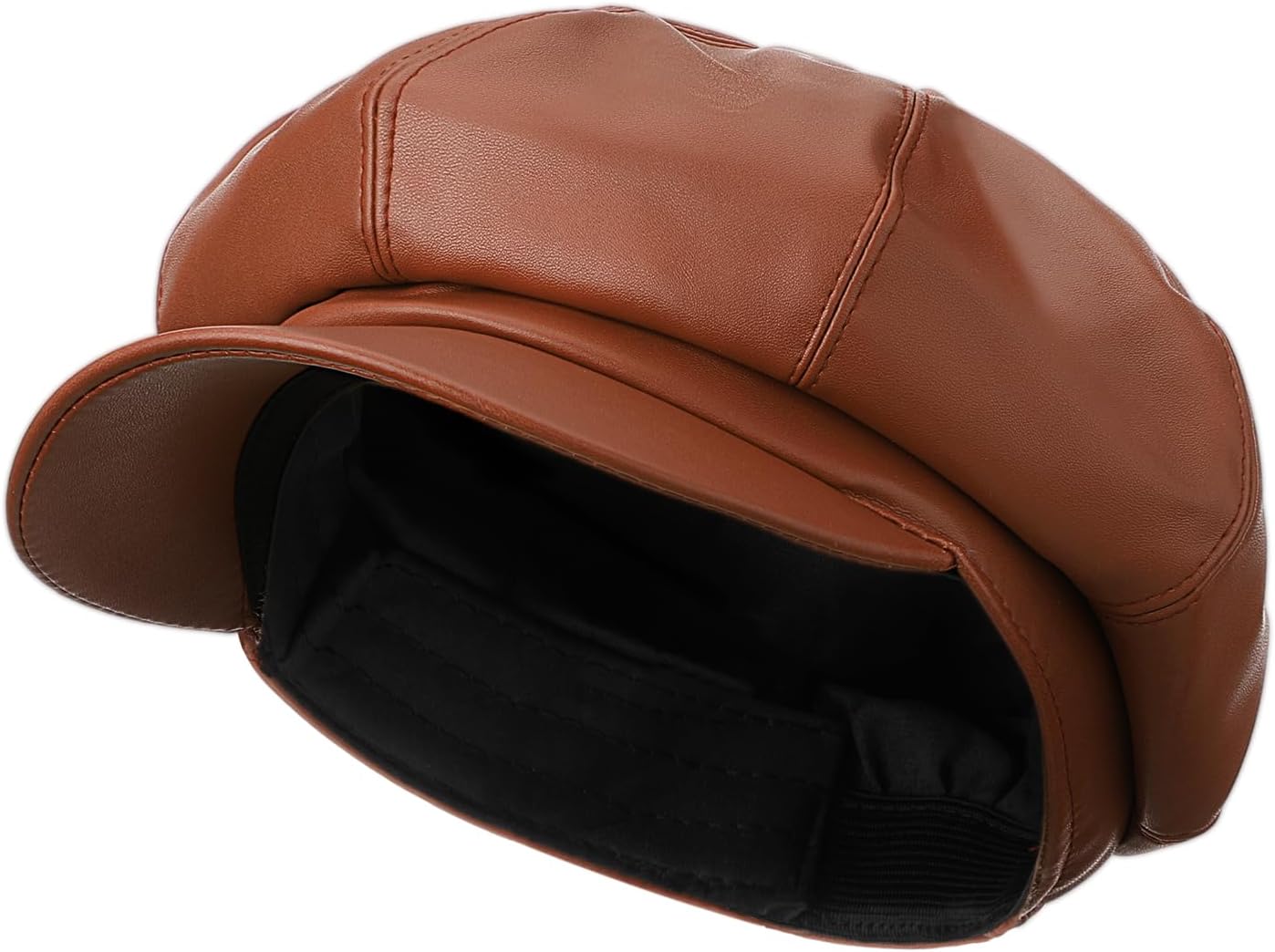 Floraltop Gatsby Newsboy Caps for Women 8 Panel PU Leather Apple Cap Vintage Beret Hat Gatsbie Hat for Women Gift