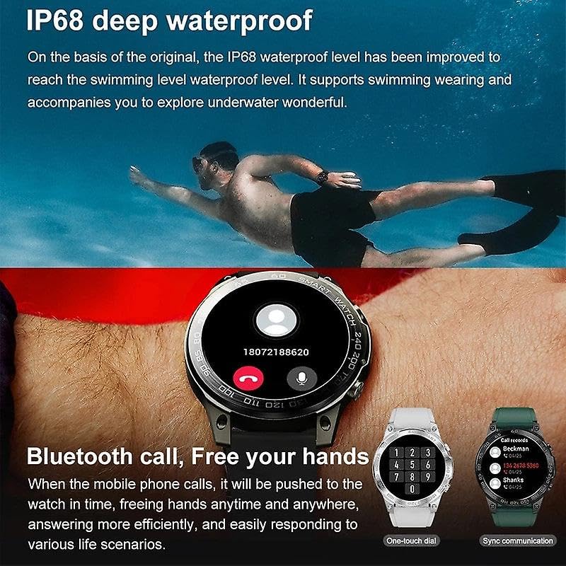 Smart Watch Uomo Bluetooth Chiamata 1.4 pollice Amoled Schermo NFC Frequenza Cardiaca Ossigeno nel sangue 400mah Big Battery Smartwatch