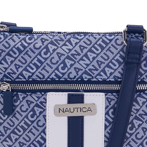 Image of Nautica Lakeside Signature Jaquard North South Crossbody Bag