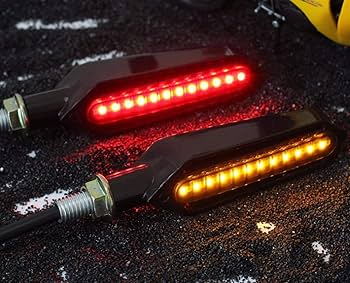 バイク　シーケンシャル　ウィンカー　ブラック/スモークレンズ2個　リレー付き Amazon | バイク用 流れるウインカー シーケンシャルウインカー