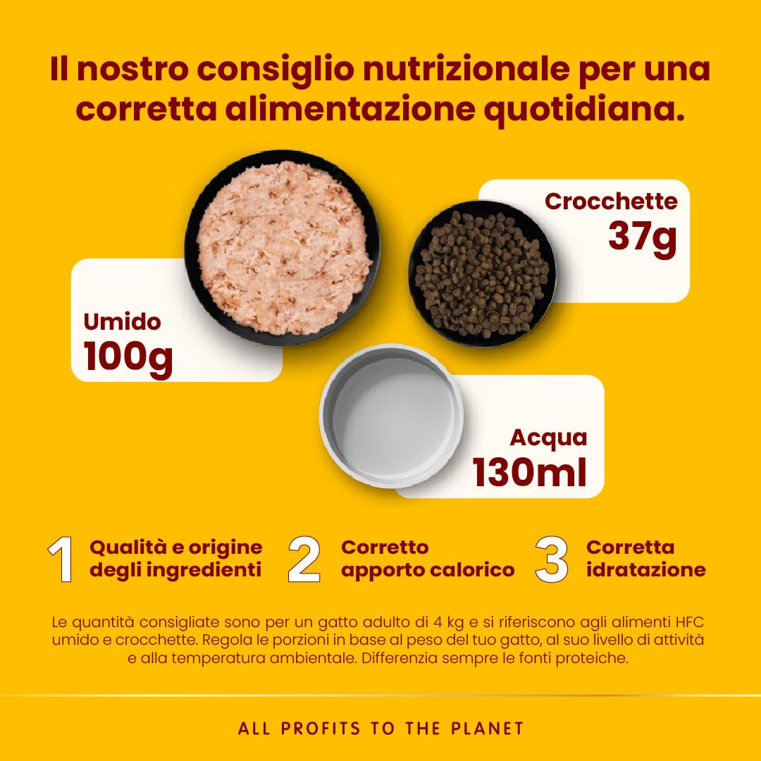 Almo Nature HFC Urinary Help - Cibo Umido per Gatti - Supporto Vie Urinarie - Filetto di Pollo e Mirtilli Rossi - Human Grade, Monoproteico, Gluten Free - 24x50g